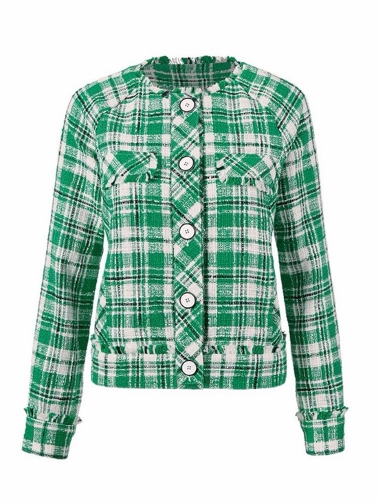 CAbi Jackets & Blazers - Nwot Cabi kelly green tweed Library Jacket small shabby chic academia preppy